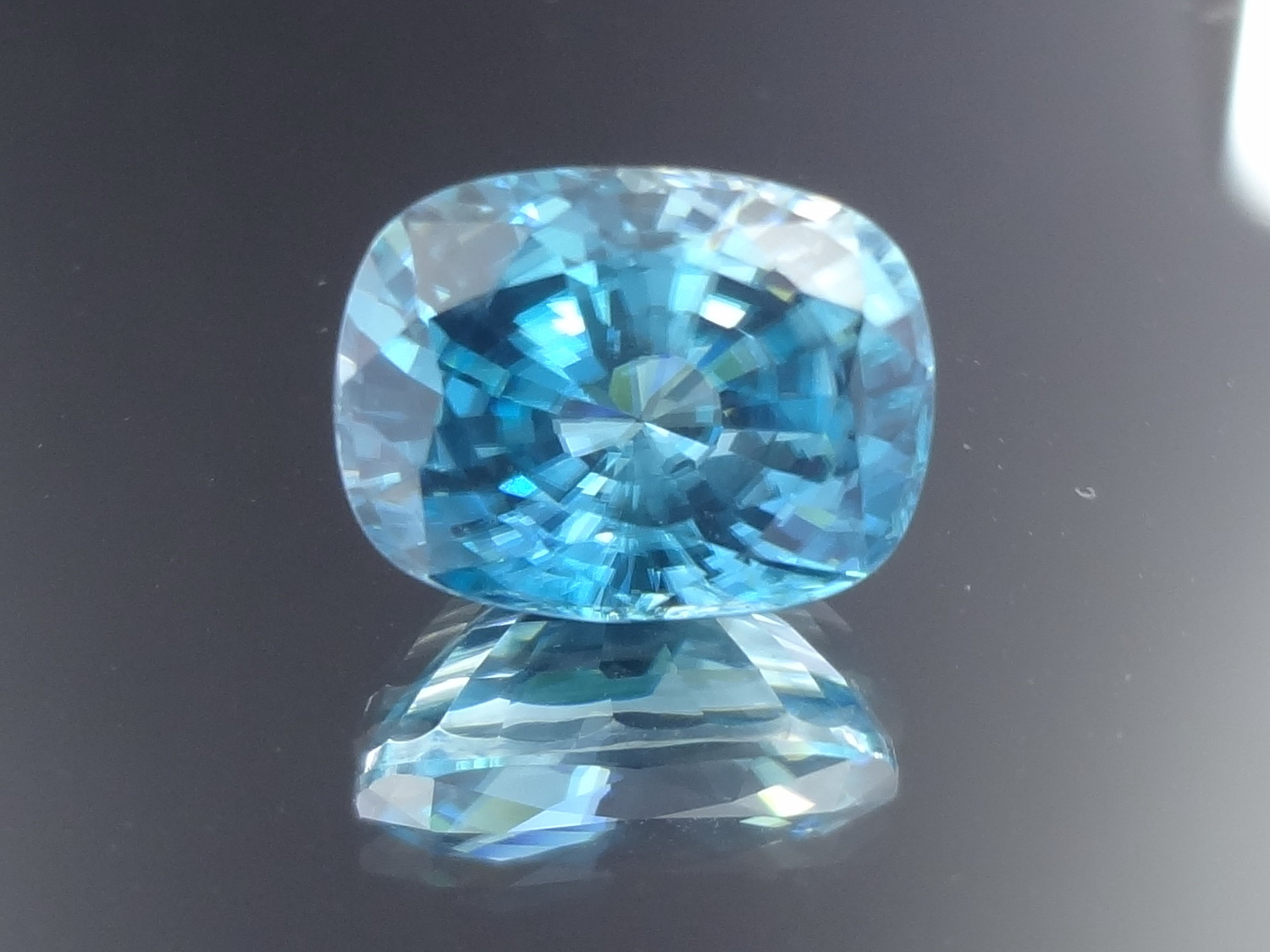 Cambodia Blue Zircon 6.9ct Cushion