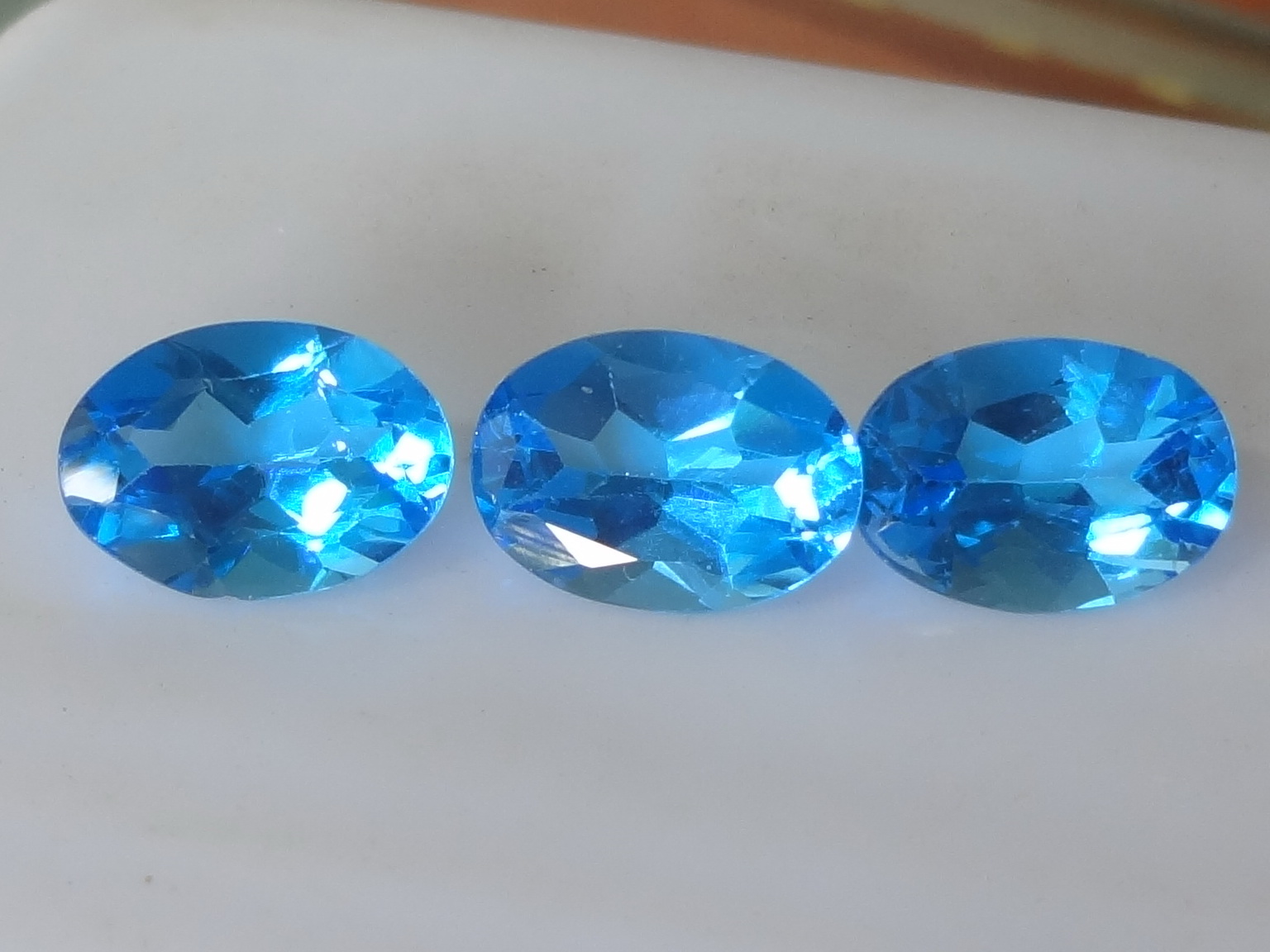 Calibrated Pair of Swiss Blue Topaz
