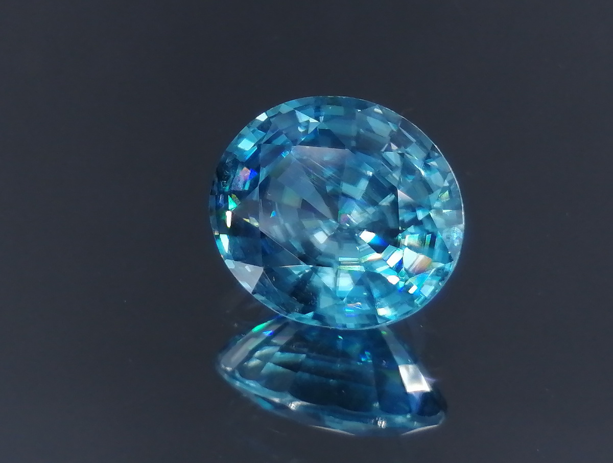 Wide, Large and Big 15ct Blue Zircon Gemstone