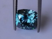 10 carats precision cut perfectly faceted clean luxury blue zircon fancy cushion 