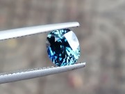 Perfectly cut peacock to sky blue Sapphire cushion of 2.025 carats. 