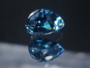 Exquisite Premium Top Grade A Medium Size Blue Zircon Drop/Pear for high-end jewelry from Cambodia
