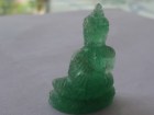 Green Aventurine Carved Buddha Amulet, 47.11 carats