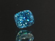 Strong and classic natural blue Zircon loose gemstone of 6 carats, cut in cushion, affordable and good value for money gem