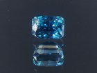 Blue Zircon (Cambolite) loose gemstone over 6 carats Trimmed Baguette (Octagon / Step Cut) Deep A B Grade Top Best Blue gem from Cambodia