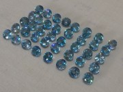 Good color (A and B grade) Cambodia blue Zircon Calibrated 6mm Round Cut