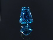 Grade AAA color  tapered baguette / trapezoid natural blue zircon of 7.15ct