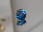 7mm Calibrated Round Deep Blue Natural Zircon from Cambodia.