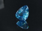 Top of the range b grade color precision cut perfectly clean and faceted blue zircon pear right below 10 carats
