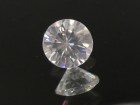 Perfect and wide natural white Zircon diamond / brilliant cut 9mm calibrated. 