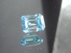 Affordable octagon / step cut / trimmed baguette / rectangle sky blue and white Zircon from Cambodia.