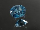 Wide Flawless and Shiny Oval Blue Zircon from Cambodia, 2.44 carats of excellent B+ color grade color blue zircon.