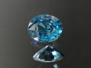 Wide Flawless and Shiny Oval Blue Zircon from Cambodia, 2.44 carats of excellent B+ color grade color blue zircon.