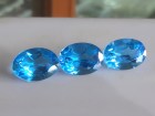 Calibrated Pair or Set of Swiss Blue Topaz. 