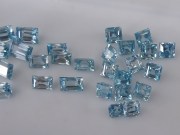 Blue Zircon Wholesale, calibrated with various cuts Rectangle, Baguette, Square, Assher and more