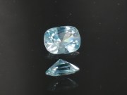 Buy this top quality cut Diamond style 1 step cushion sky blue Zircon gemstone 8x6mm calibrated. 