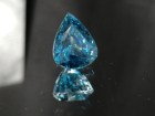 Exquisite Premium Top Grade A Large Blue Zircon Drop/Pear for Pendant from Cambodia