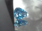 Drop/pear cut 13ct blue Zircon, very clean and shiny, buy the best flawless blue Zircon from Cambodia