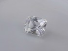  Trimmed rectangle cut white Zircon from Ratanakiri 4.6 carats