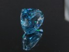 Best color top grade A large 13ct+ blue zircon drop/pear for high quality pendant from Cambodia
