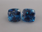 Top A-AAA Colour - Cut Grade Calibrated Pair of Blue Zircon