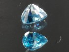 Good quality B+ grade blue Zircon, very clean and shiny, trillion cut