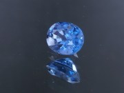 Wide 3ct grade A best blue color blue Zircon oval cut from Cambodia