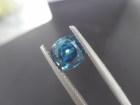 Atypical Deep Blue to Turquoise Zircon 3.31ct Cushion