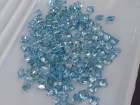 Blue Zircon Wholesale Lot, Square Cut and Calibrated at 4mm