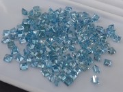 Blue Zircon Wholesale Lot, Square Cut and Calibrated at 4mm