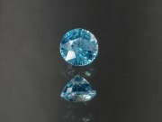 Affordable and pretty sky blue zircon round cut calibrated at 6mm. 