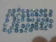 Cambodia blue Zircon Calibrated 5mm Round Cut