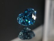 Grade A best color heart shaped blue zircon loose gemstone to buy for exquisite  engagement jewelry. 