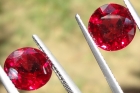 8.57 Carats Pair of Rhodolite