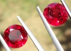 7.15 Carats Pair of Rhodolite