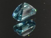 Blue Zircon Gemstone: 7ct+ trimmed baguette (octagon / step cut) sky blue Zircon from Cambodia