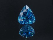 Exquisite and premium gemstone, top grade A large  9ct- blue Zircon pear to trillion shaped for Pendant. 