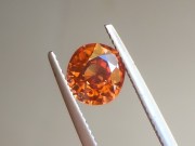 Fantastic vivid 3.32ct mandarin orange natural unheated Cambodian Zircon.