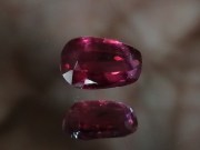1.2 carats pink-red Ruby rounded pear unheated raw from Mozambique