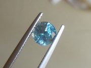 Pastel Blue Zircon, Very Clean and Shiny, Round Cut, 7mm