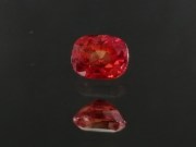 0.865ct red Ruby cushion heated with light elements