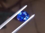 Grade A cushion cut royal blue sapphire from Pailin Cambodia