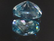 Very shiny and sparkling sky blue zircon cushion, very clean and affordable