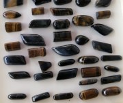 Tiger-Eye and Hawk-Eye Cabochons carvings and fashion polished pieces