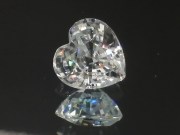 Large heart shape white natural zircon diamond substitute gemstone for pendant