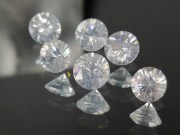 Diamond / brilliant cut white Zircon from Cambodia 8mm wide calibrated