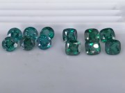 8 millimeters calibrated pairs or set of deep green topaz.from Takeo Cambodia