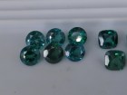 8 millimeters calibrated pairs or set of deep green topaz.from Takeo Cambodia